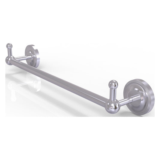 Allied Brass Prestige Regal 20.25" x 3.8" Satin Chrome Solid Brass 18-Inch Towel Bar With Integrated Hooks