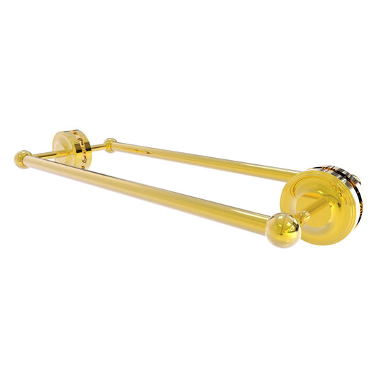 Allied Brass Prestige Regal 21" x 7.8" Polished Brass Solid Brass 18-inch Back-to-Back Shower Door Towel Bar