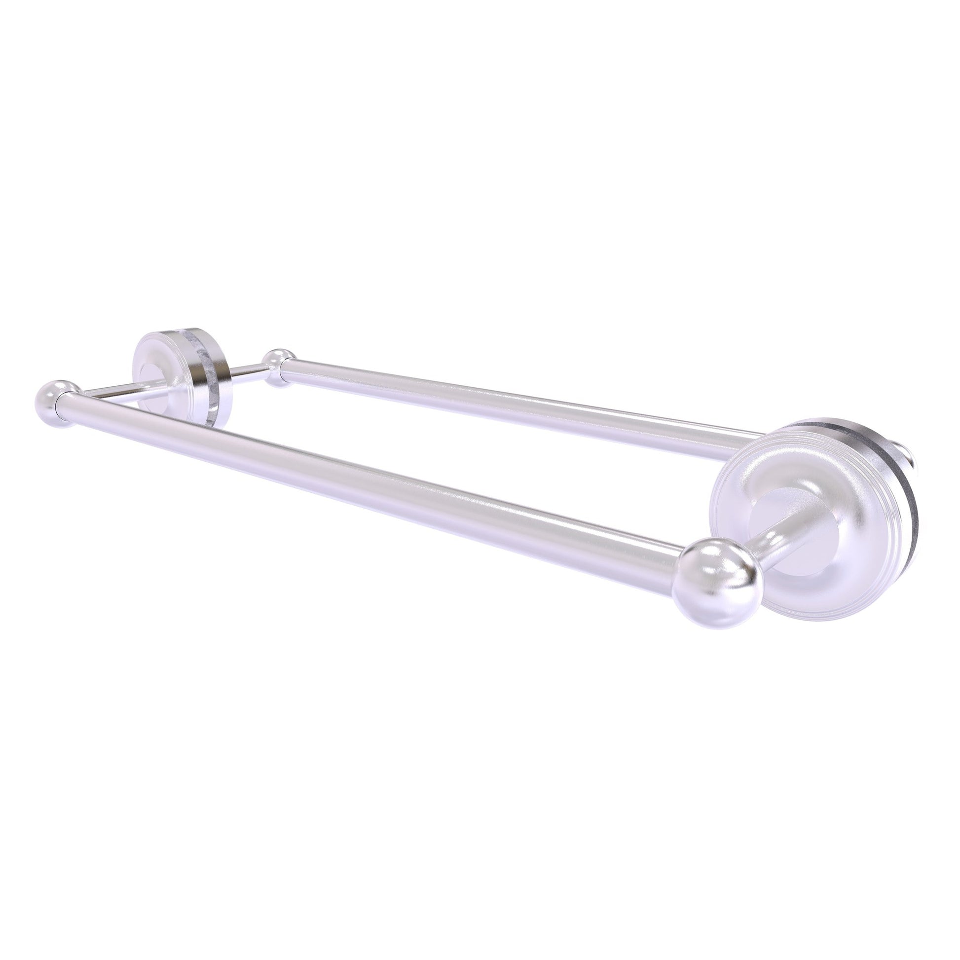 Allied Brass Prestige Regal 21" x 7.8" Satin Chrome Solid Brass 18-inch Back-to-Back Shower Door Towel Bar