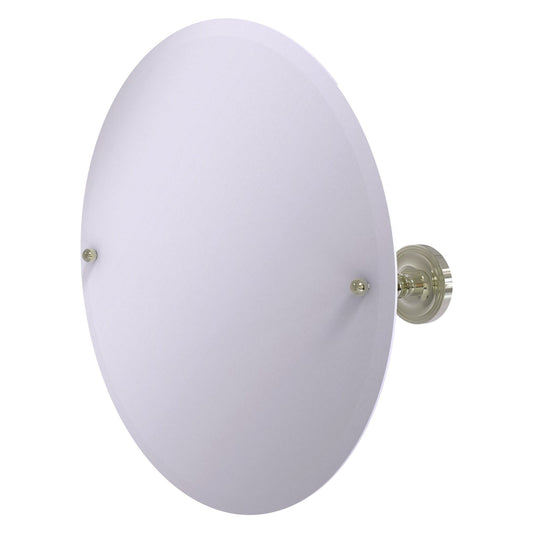 Allied Brass Prestige Regal 22" x 22" Polished Nickel Solid Brass Frameless Round Tilt Mirror With Beveled Edge