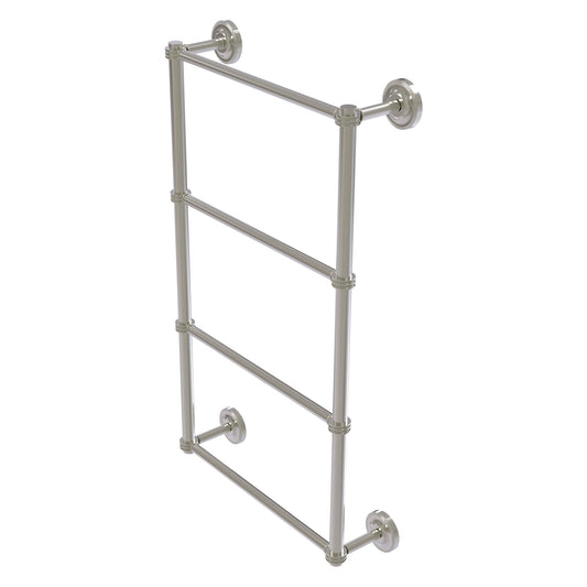 Allied Brass Prestige Regal 24" x 5.4" Satin Nickel Solid Brass 4-Tier 24 Inch Ladder Towel Bar With Dotted Detail