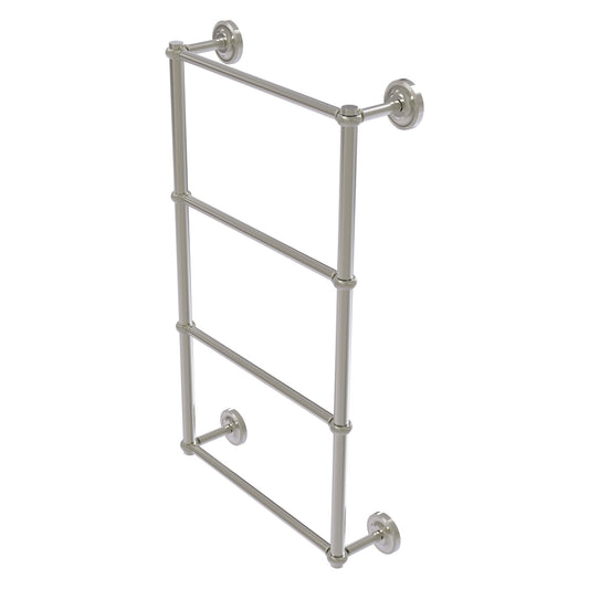 Allied Brass Prestige Regal 24" x 5.4" Satin Nickel Solid Brass 4-Tier 24 Inch Ladder Towel Bar With Twisted Detail