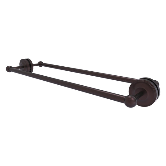 Allied Brass Prestige Regal 27" x 7.8" Antique Bronze Solid Brass 24-Inch Back-to-Back Shower Door Towel Bar