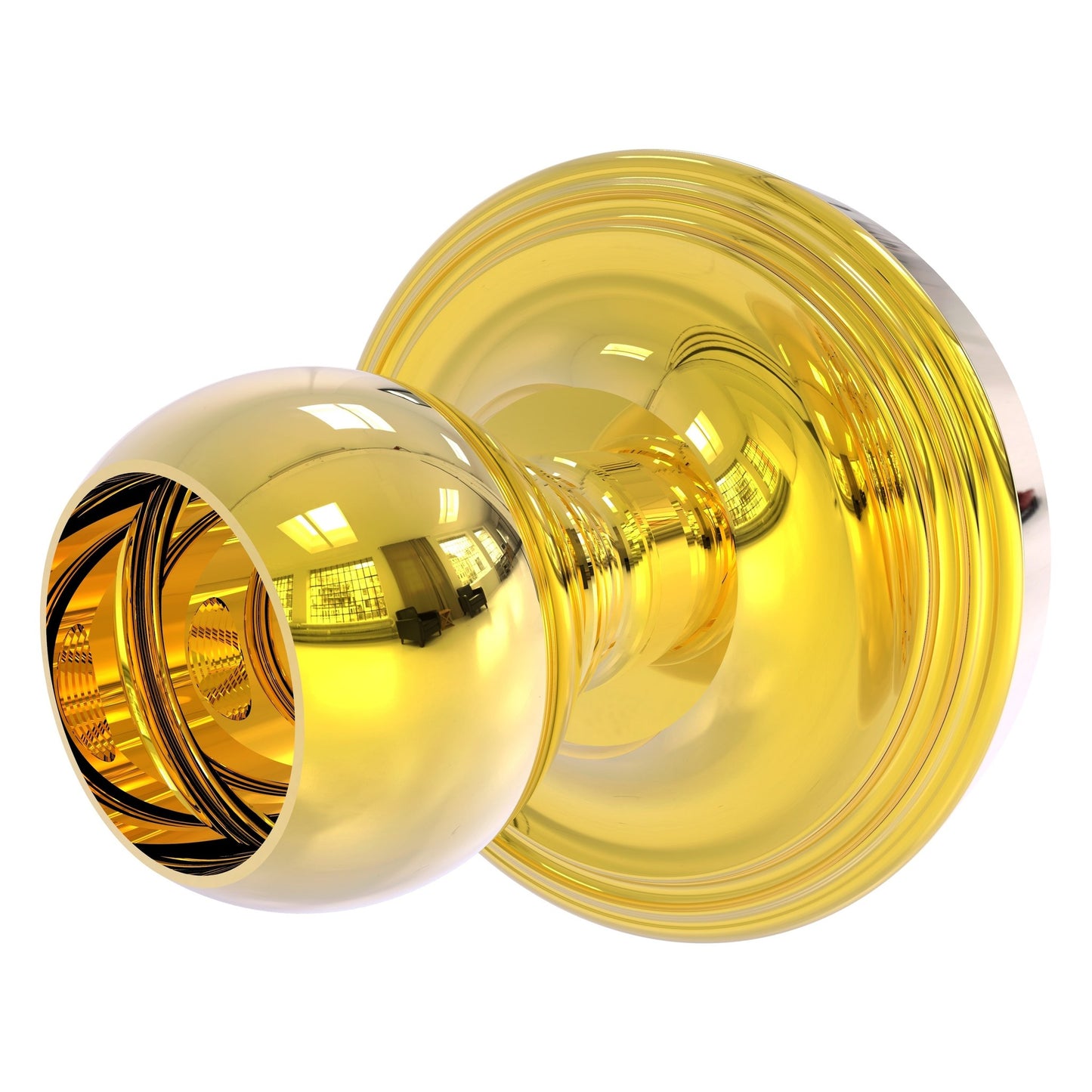 Allied Brass Prestige Regal 3" x 3" Polished Brass Solid Brass PR-99 Shower Curtain Rod Brackets