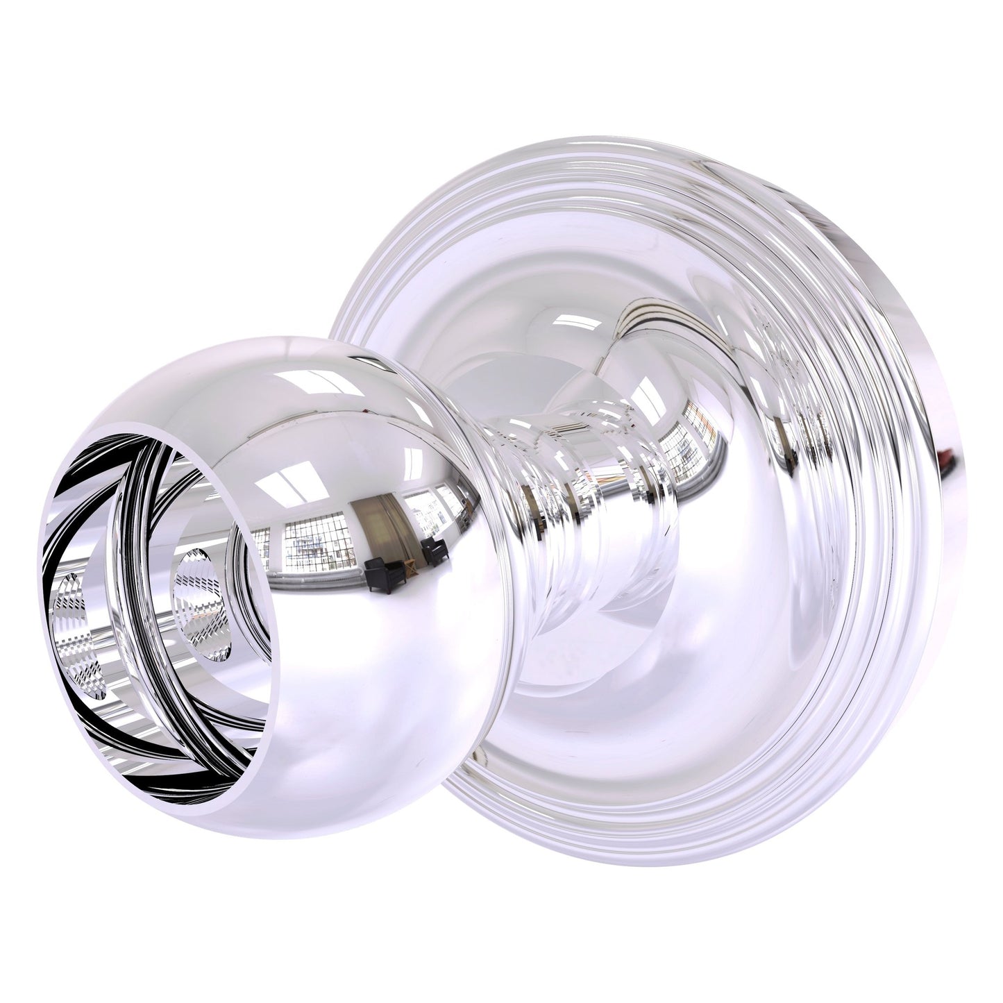 Allied Brass Prestige Regal 3" x 3" Polished Chrome Solid Brass PR-99 Shower Curtain Rod Brackets