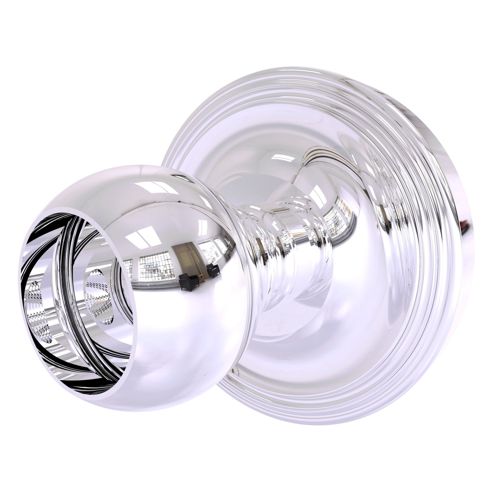 Allied Brass Prestige Regal 3" x 3" Polished Chrome Solid Brass PR-99 Shower Curtain Rod Brackets