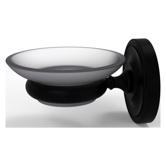 Allied Brass Prestige Regal 3" x 4.5" Matte Black Solid Brass Wall-Mounted Soap Dish