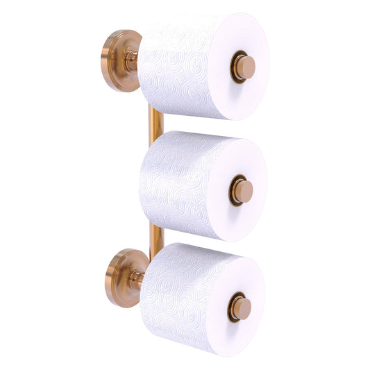 Allied Brass Prestige Regal 3" x 7.6" Brushed Bronze Solid Brass 3-Roll Reserve Roll Toilet Paper Holder