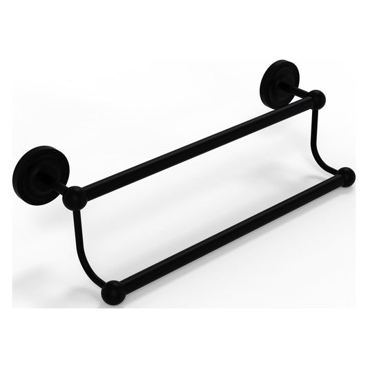 Allied Brass Prestige Regal 30" x 33" Matte Black Solid Brass 30-Inch Double Towel Bar