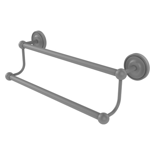 Allied Brass Prestige Regal 30" x 33" Matte Gray Solid Brass 30-Inch Double Towel Bar