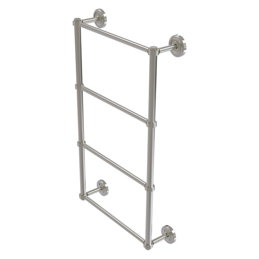 Allied Brass Prestige Regal 30" x 5.4" Satin Nickel Solid Brass 4-Tier 30 Inch Ladder Towel Bar With Grooved Detail