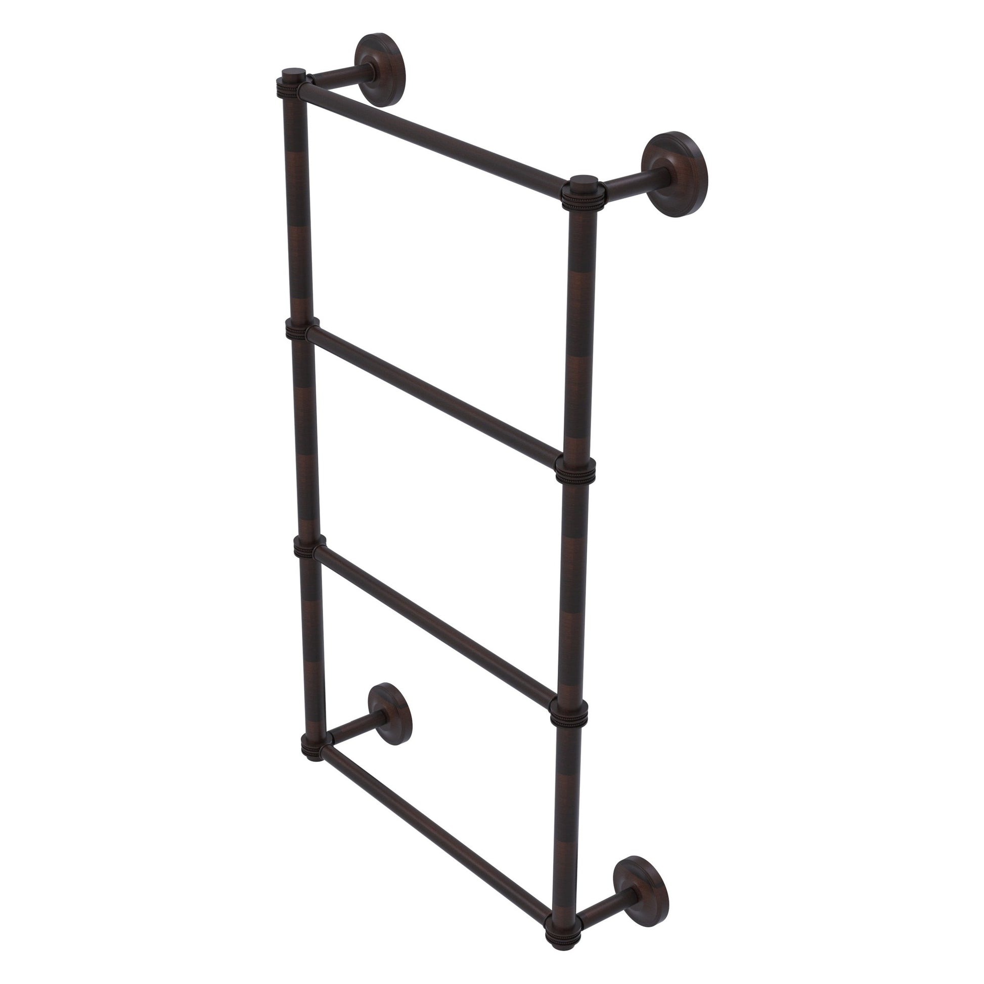 Allied Brass Prestige Regal 30" x 5.4" Venetian Bronze Solid Brass 4-Tier 30 Inch Ladder Towel Bar With Dotted Detail