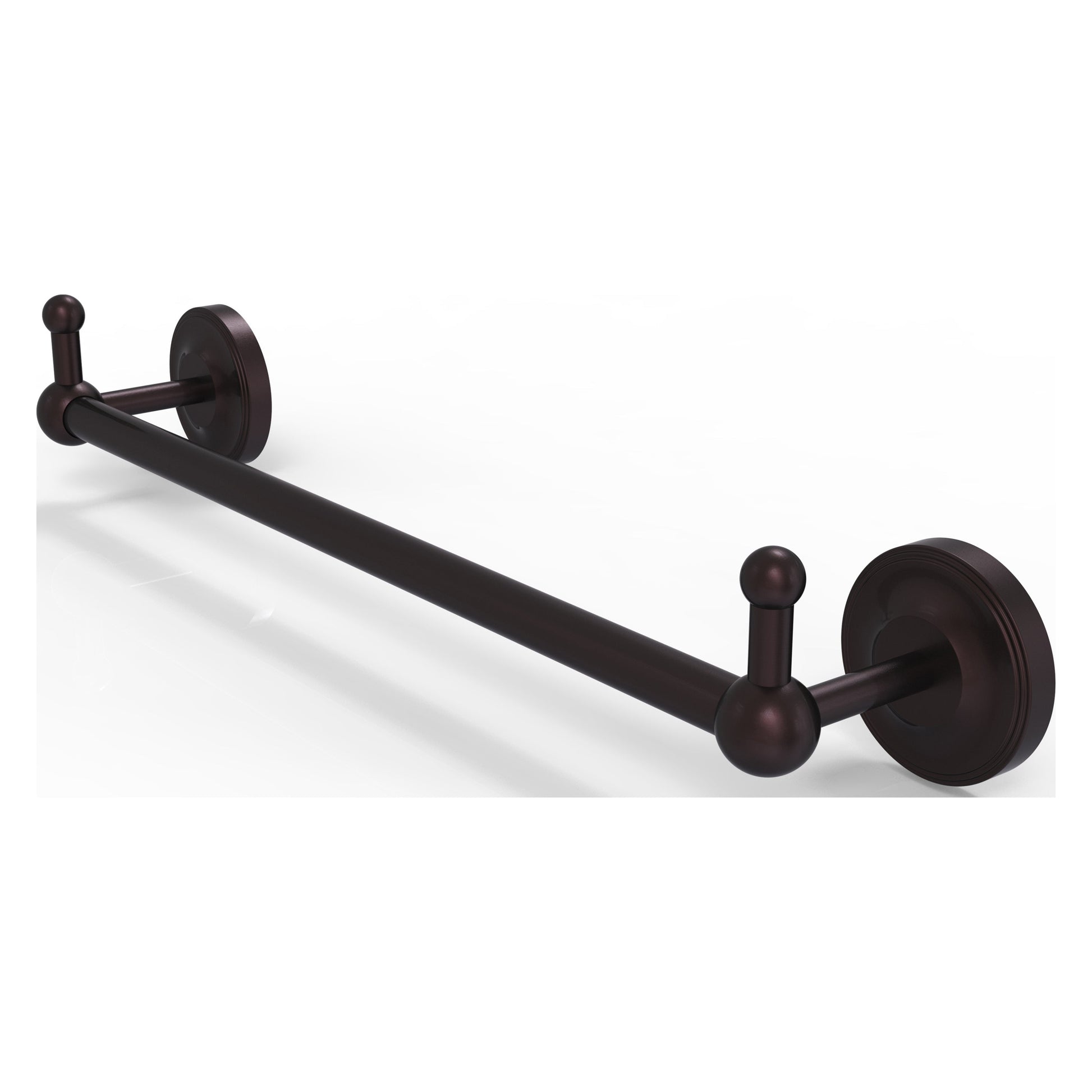 Allied Brass Prestige Regal 32.25" x 3.8" Antique Bronze Solid Brass 30 -Inch Towel Bar With Integrated Hooks