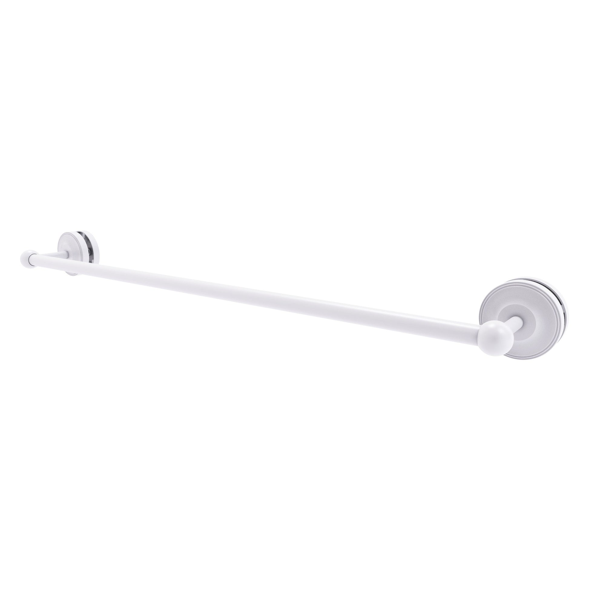 Allied Brass Prestige Regal 33" x N/A" Matte White Solid Brass 30-Inch Shower Door Towel Bar