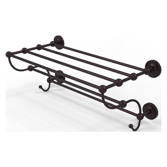 Allied Brass Prestige Regal 36" x 14" Antique Bronze Solid Brass 36-Inch Train Rack Towel Shelf