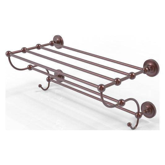 Allied Brass Prestige Regal 36" x 14" Antique Copper Solid Brass 36-Inch Train Rack Towel Shelf