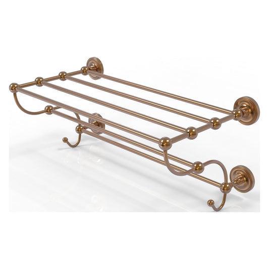 Allied Brass Prestige Regal 36" x 14" Brushed Bronze Solid Brass 36-Inch Train Rack Towel Shelf