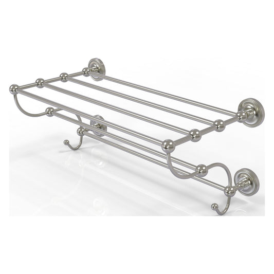 Allied Brass Prestige Regal 36" x 14" Satin Nickel Solid Brass 36-Inch Train Rack Towel Shelf