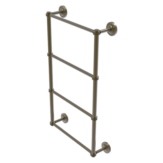 Allied Brass Prestige Regal 36" x 5.4" Antique Brass Solid Brass 4-Tier 36 Inch Ladder Towel Bar With Dotted Detail