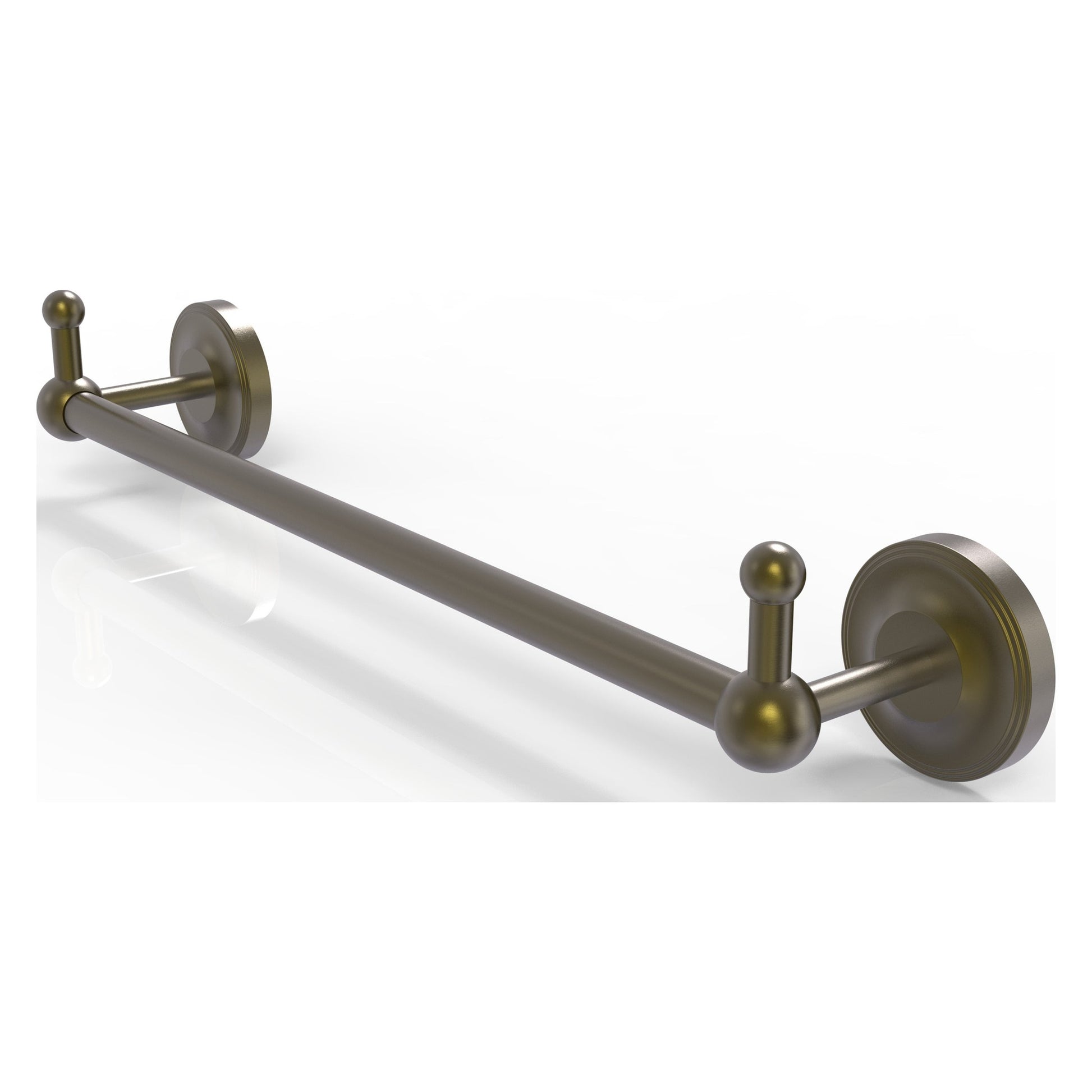 Allied Brass Prestige Regal 38.25" x 3.8" Antique Brass Solid Brass 36-Inch Towel Bar With Integrated Hooks
