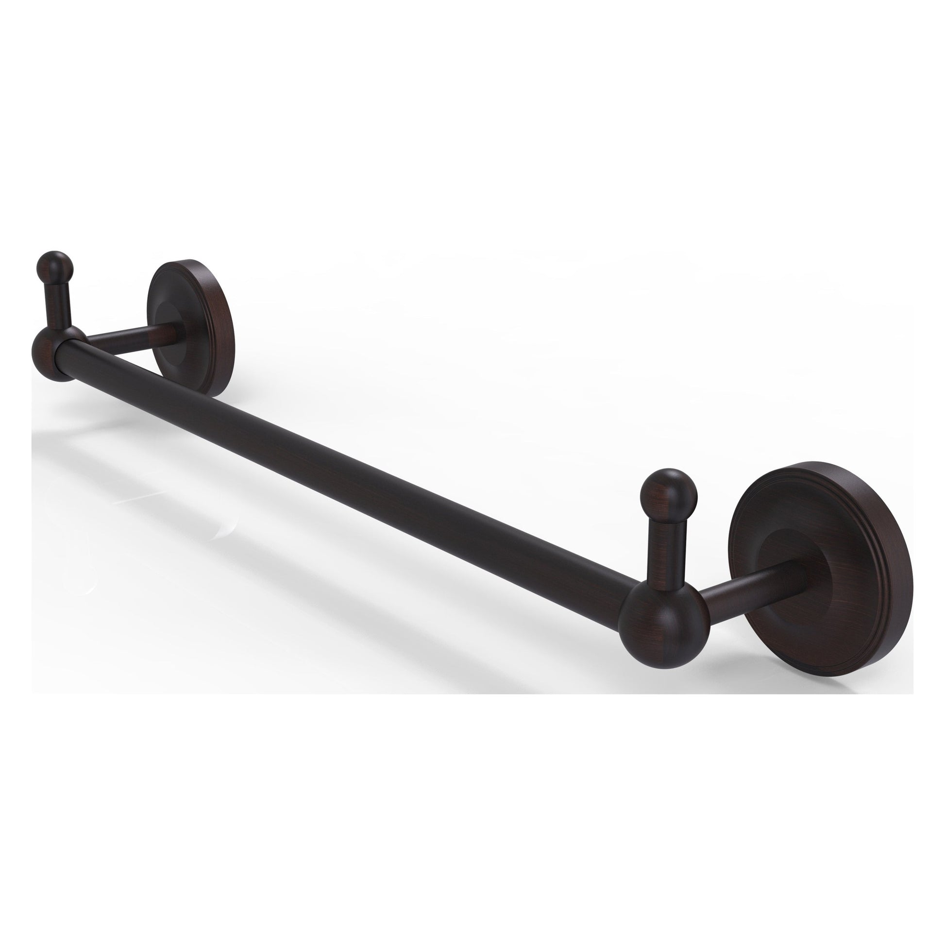 Allied Brass Prestige Regal 38.25" x 3.8" Venetian Bronze Solid Brass 36-Inch Towel Bar With Integrated Hooks