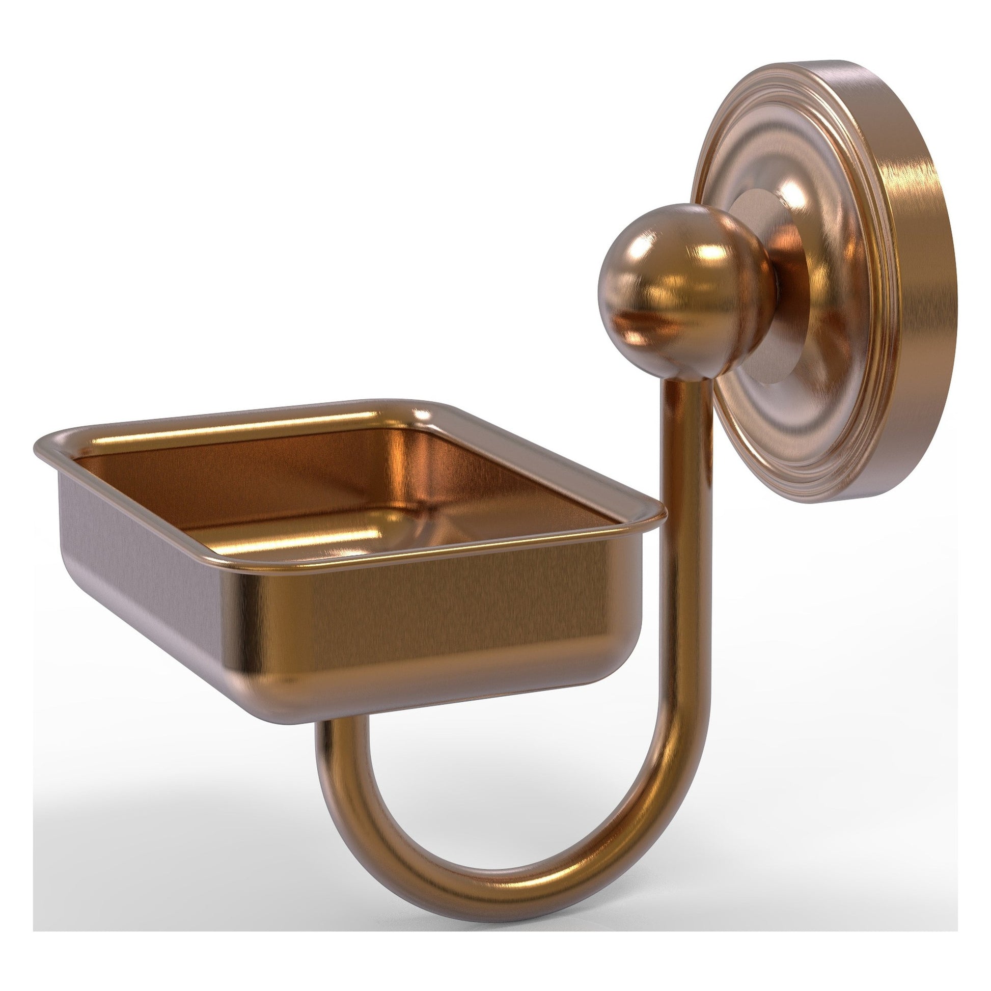 Allied Brass Prestige Regal 4.5" x 3.5" Brushed Bronze Solid Brass Wall-Mounted Soap Dish