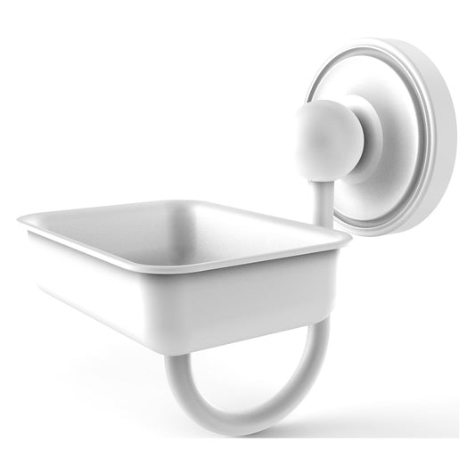 Allied Brass Prestige Regal 4.5" x 3.5" Matte White Solid Brass Wall-Mounted Soap Dish