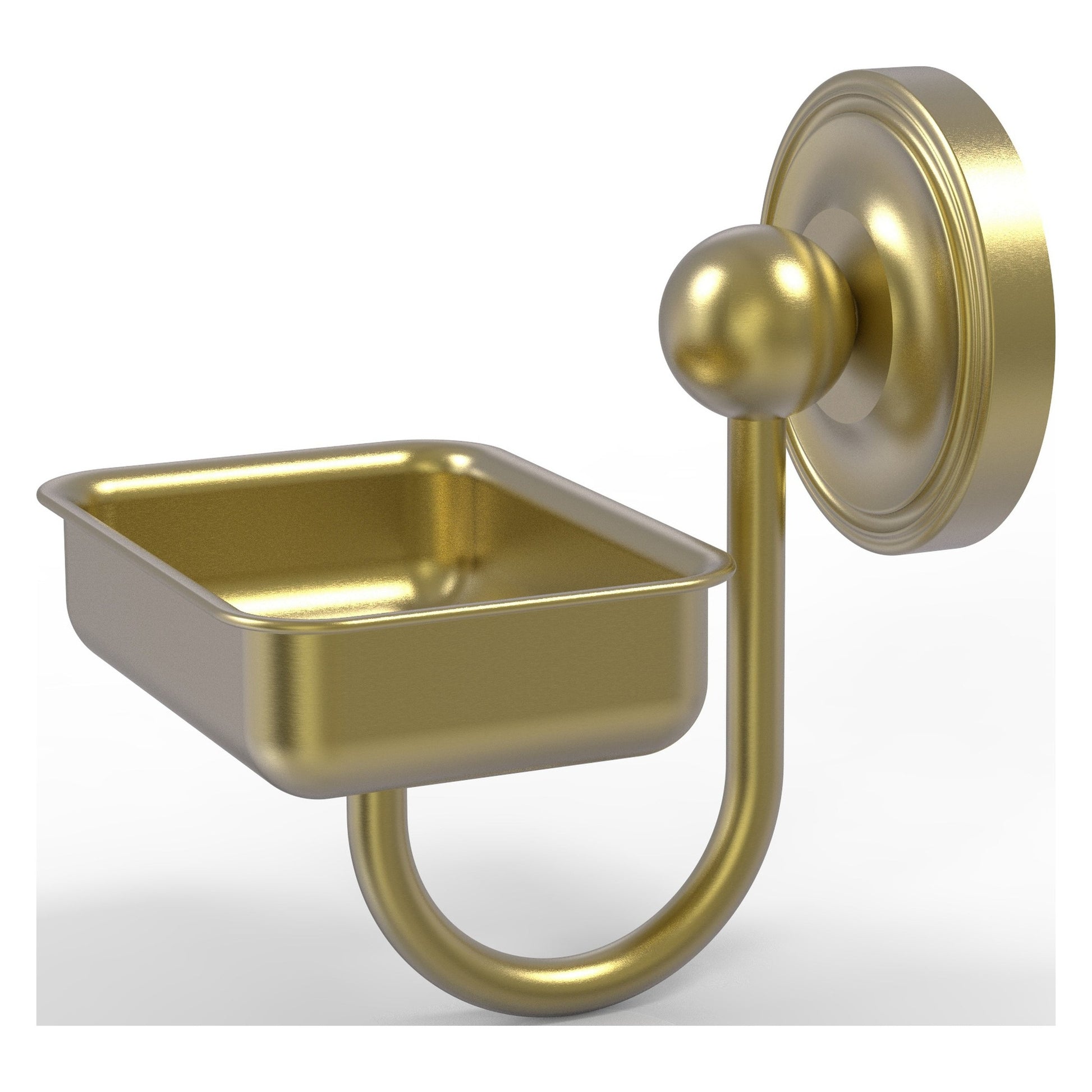 Allied Brass Prestige Regal 4.5" x 3.5" Satin Brass Solid Brass Wall-Mounted Soap Dish
