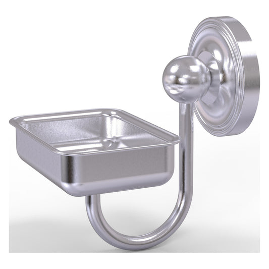 Allied Brass Prestige Regal 4.5" x 3.5" Satin Chrome Solid Brass Wall-Mounted Soap Dish