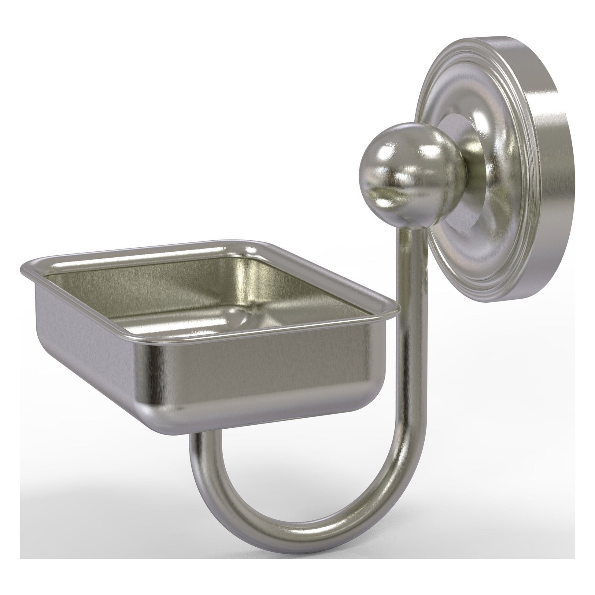 Allied Brass Prestige Regal 4.5" x 3.5" Satin Nickel Solid Brass Wall-Mounted Soap Dish