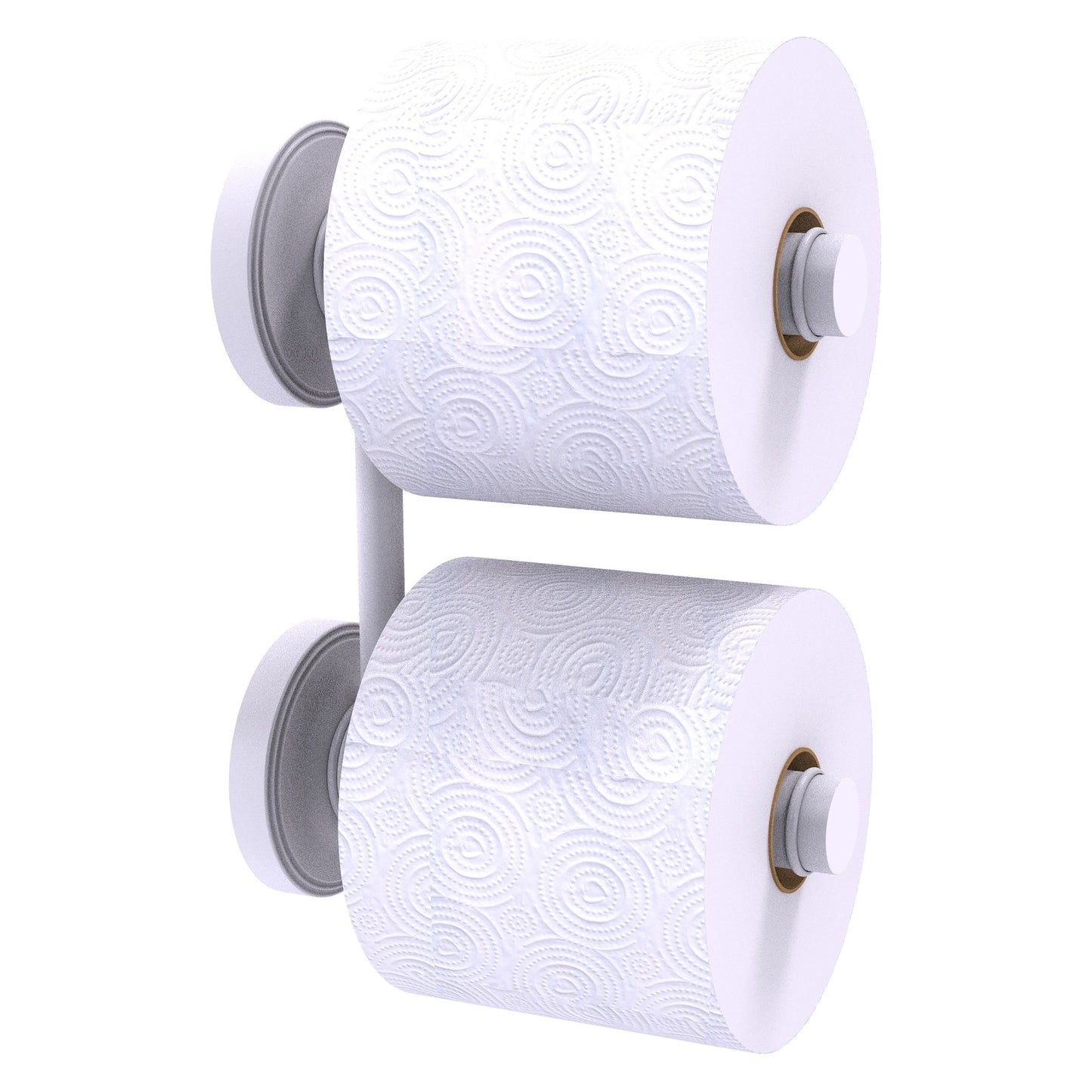 Allied Brass Prestige Regal 6.4" x 3" Matte White Solid Brass 2-Roll Reserve Roll Toilet Paper Holder