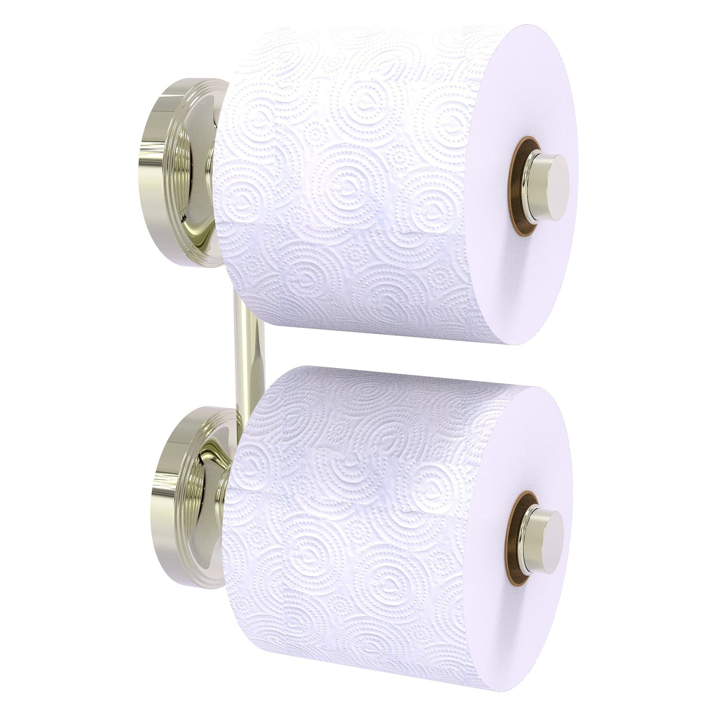 Allied Brass Prestige Regal 6.4" x 3" Polished Nickel Solid Brass 2-Roll Reserve Roll Toilet Paper Holder