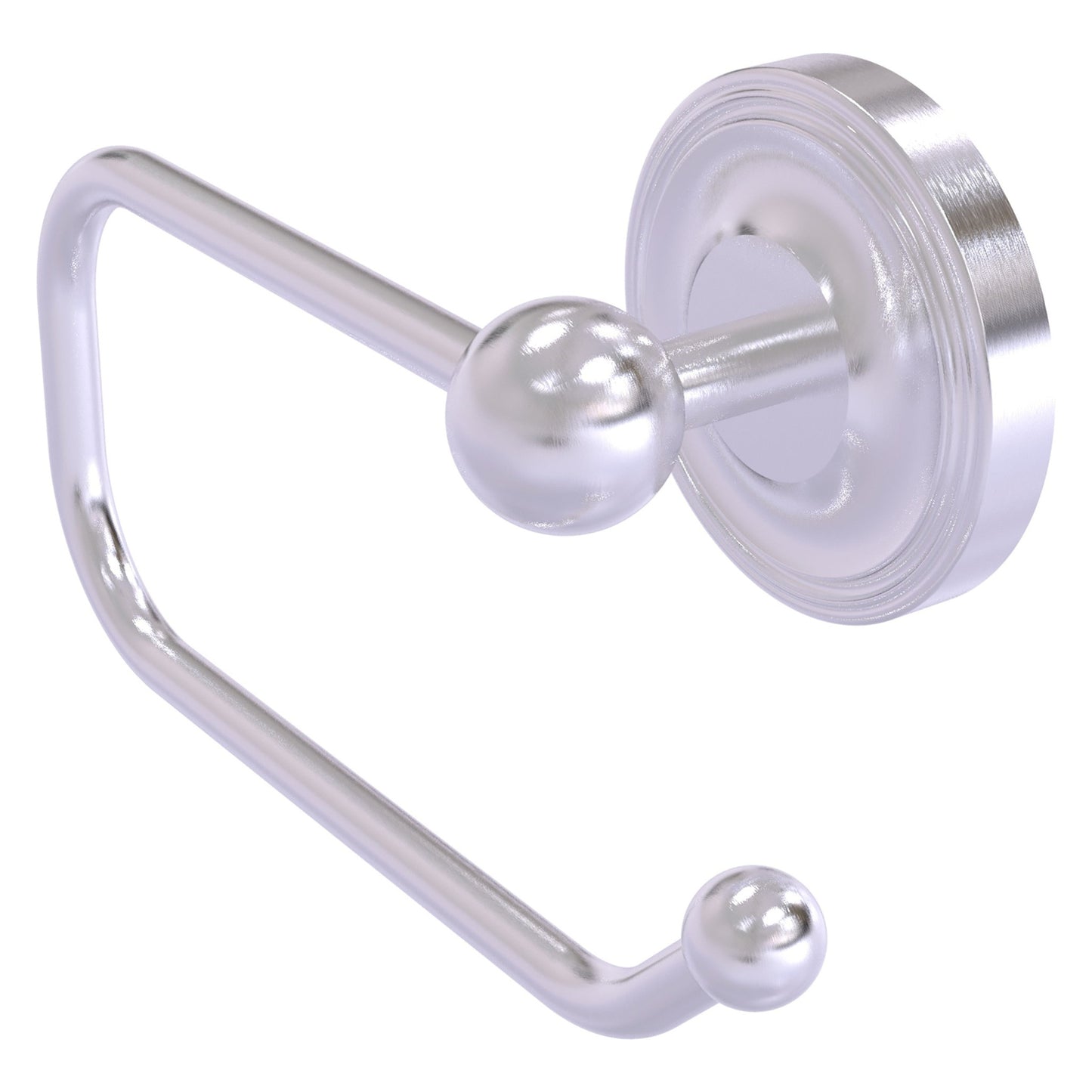 Allied Brass Prestige Regal 8" x 7" Satin Chrome Solid Brass European Style Toilet Tissue Holder