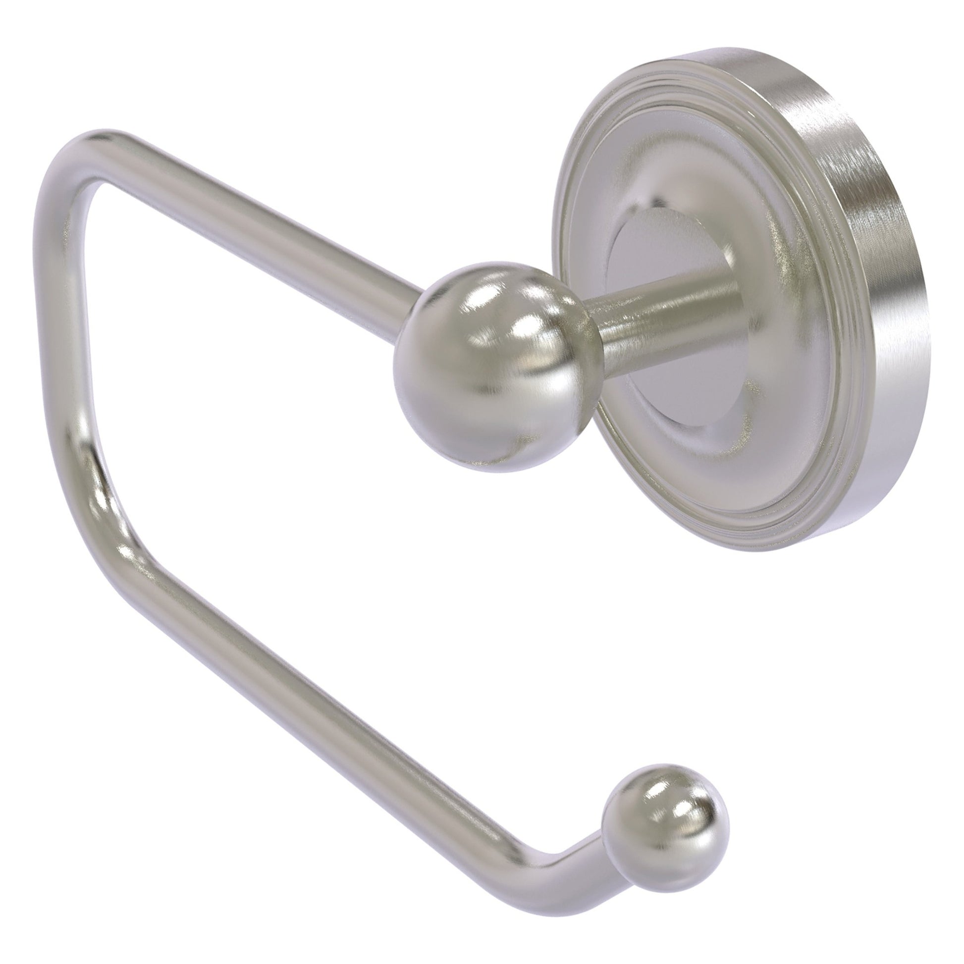 Allied Brass Prestige Regal 8" x 7" Satin Nickel Solid Brass European Style Toilet Tissue Holder