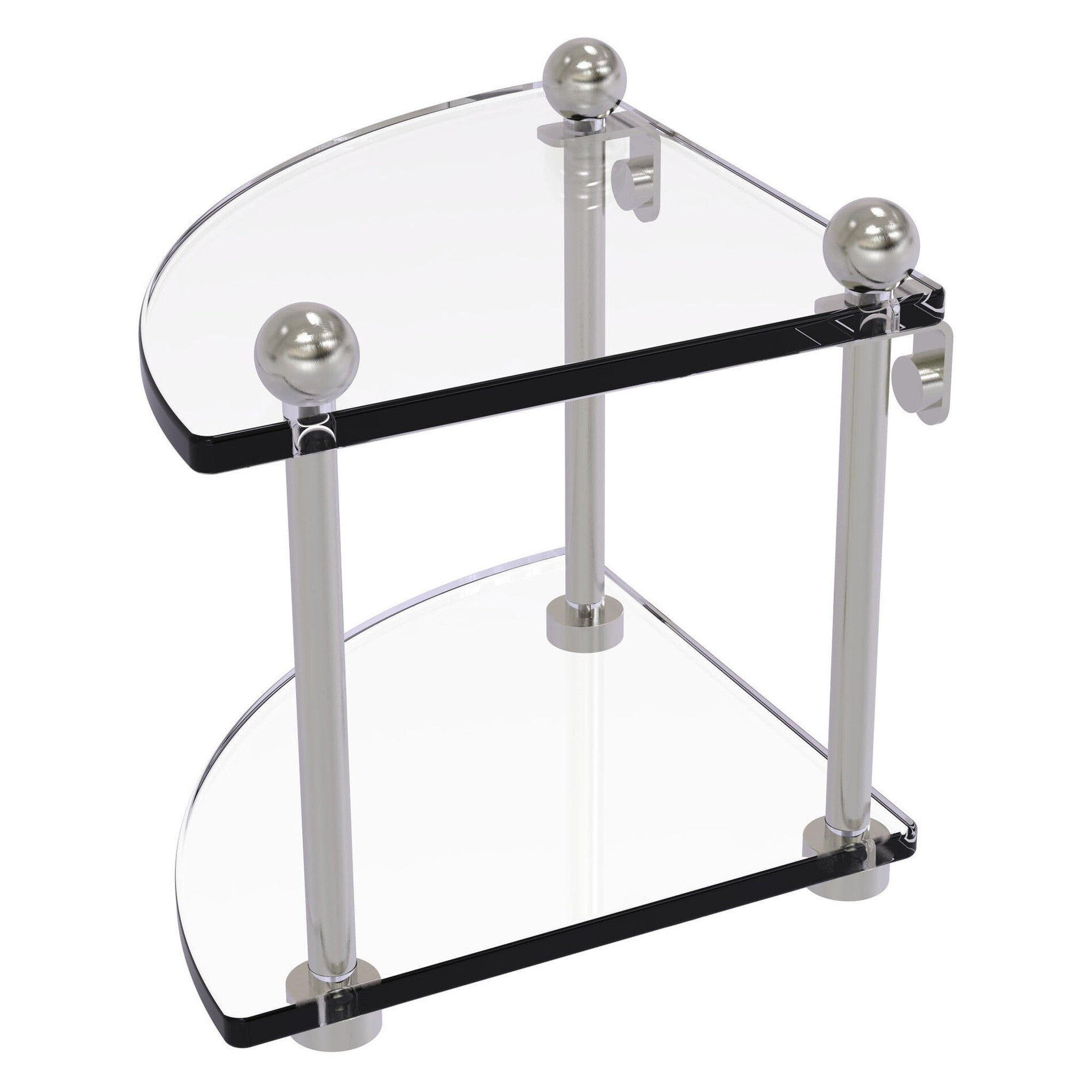 Allied Brass Prestige Regal 8" x 8" Two-Tier Corner Glass Shelf - Thumbnail 3