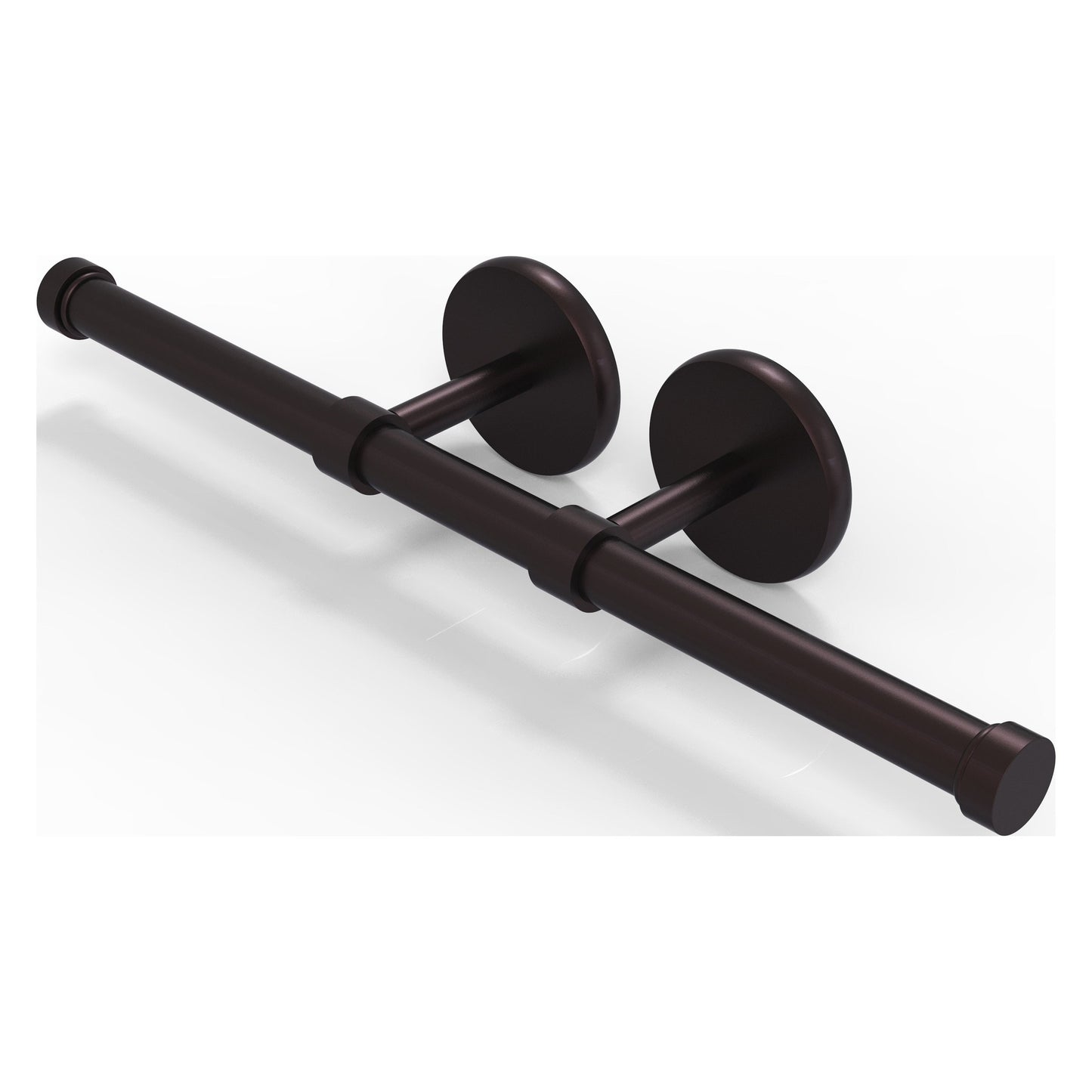 Allied Brass Prestige Skyline 14.9" x 3.6" Antique Bronze Solid Brass Double Roll Toilet Tissue Holder