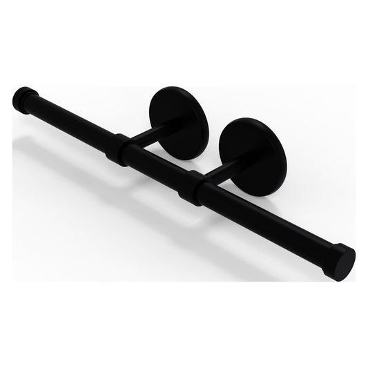 Allied Brass Prestige Skyline 14.9" x 3.6" Matte Black Solid Brass Double Roll Toilet Tissue Holder