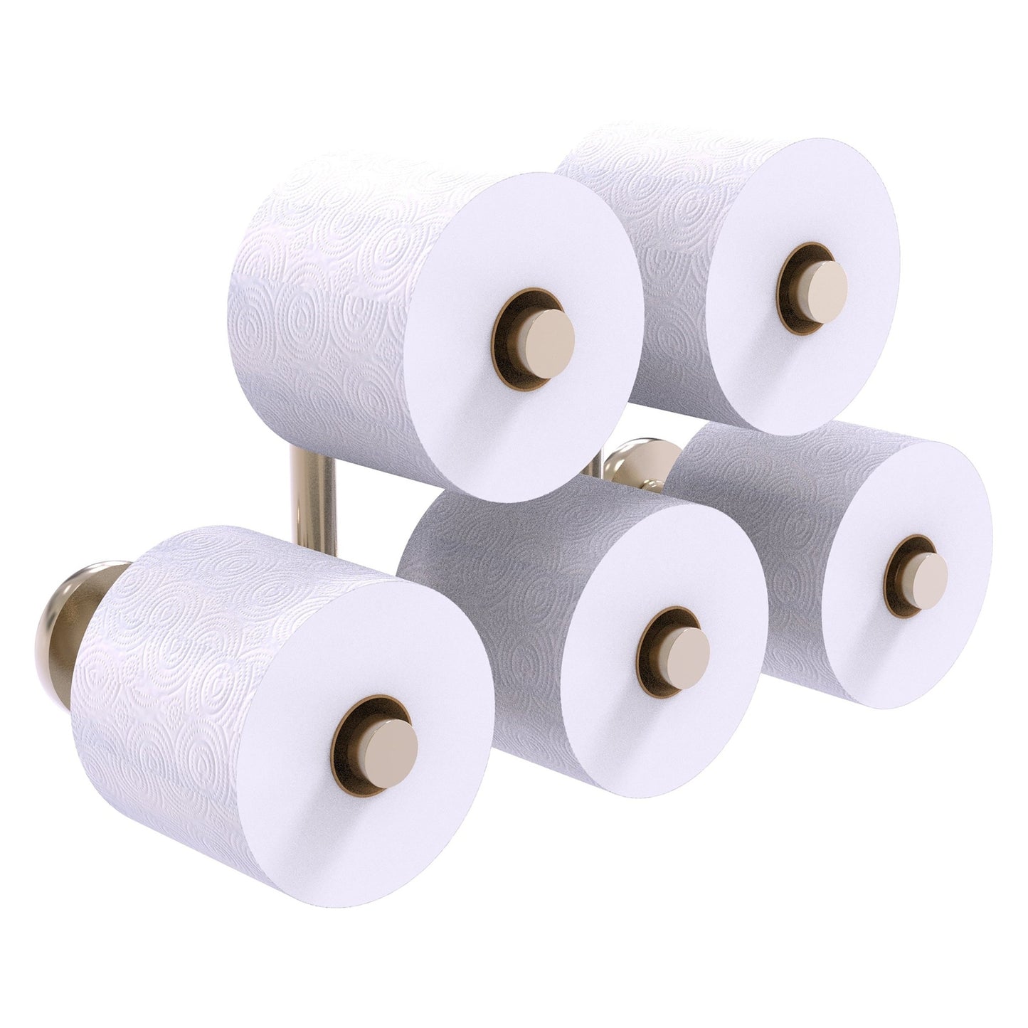 Allied Brass Prestige Skyline 14.9" x 7" Antique Pewter Solid Brass 5-Roll Reserve Roll Toilet Paper Holder