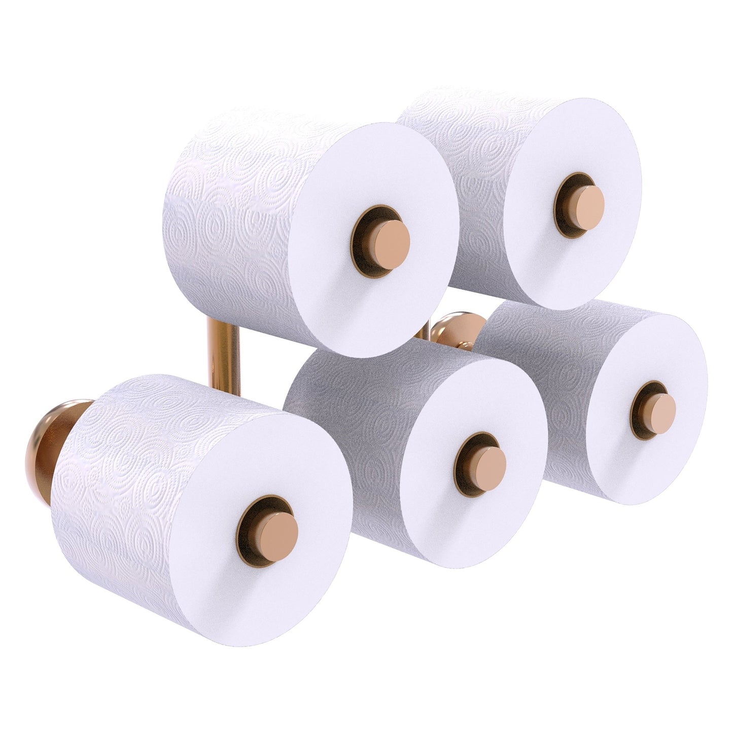 Allied Brass Prestige Skyline 14.9" x 7" Brushed Bronze Solid Brass 5-Roll Reserve Roll Toilet Paper Holder
