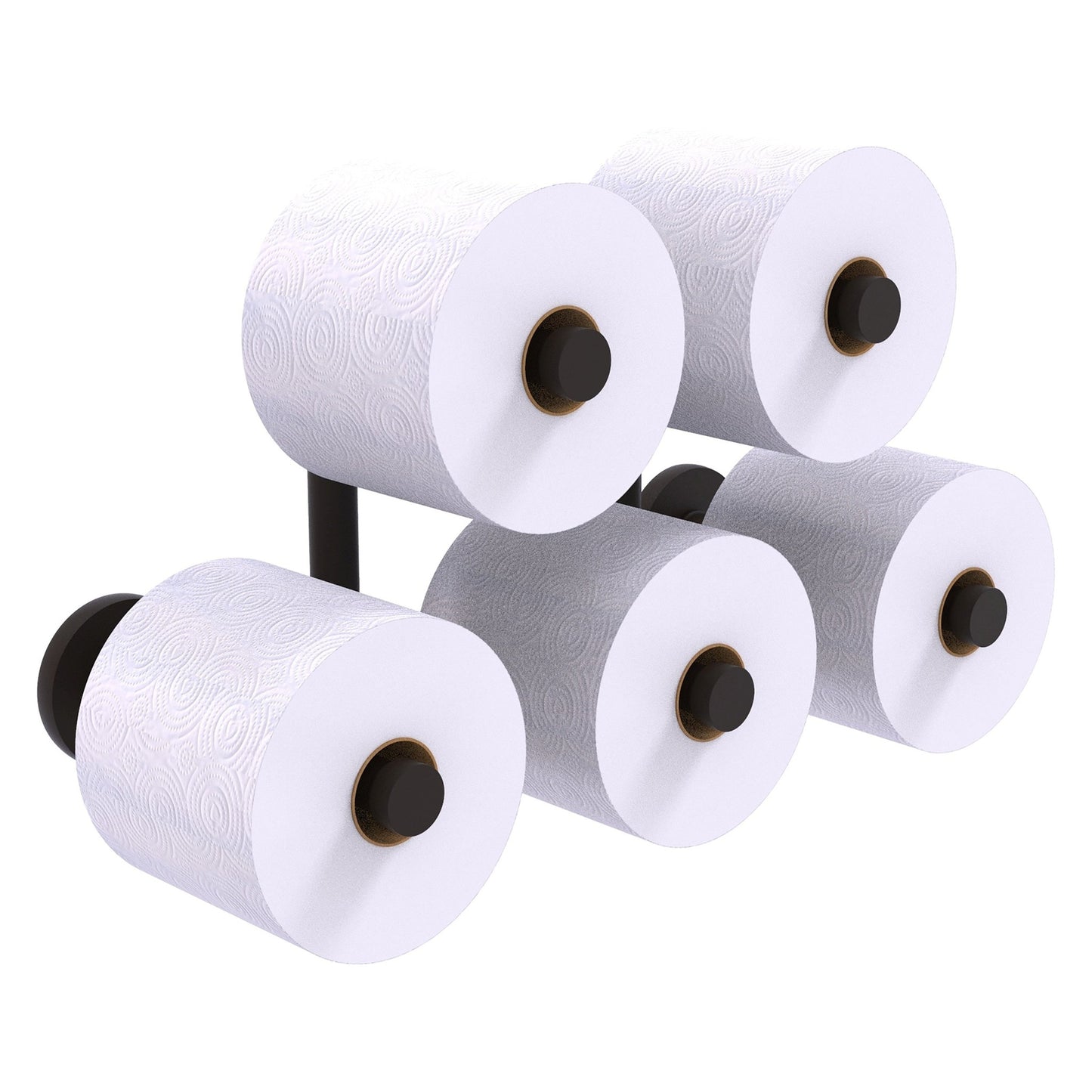 Allied Brass Prestige Skyline 14.9" x 7" Oil Rubbed Bronze Solid Brass 5-Roll Reserve Roll Toilet Paper Holder
