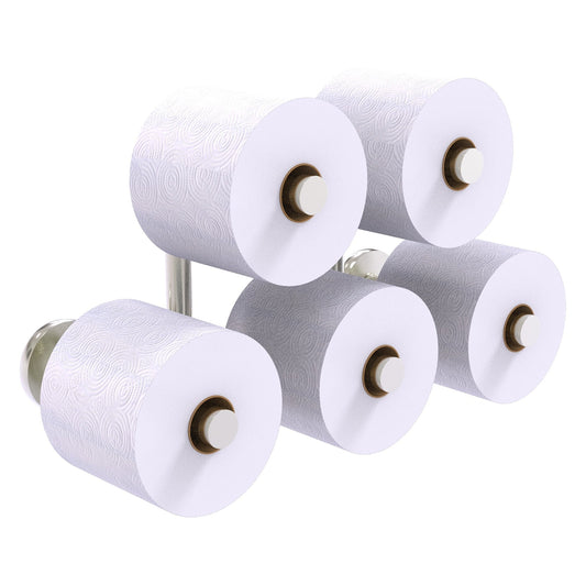 Allied Brass Prestige Skyline 14.9" x 7" Satin Nickel Solid Brass 5-Roll Reserve Roll Toilet Paper Holder