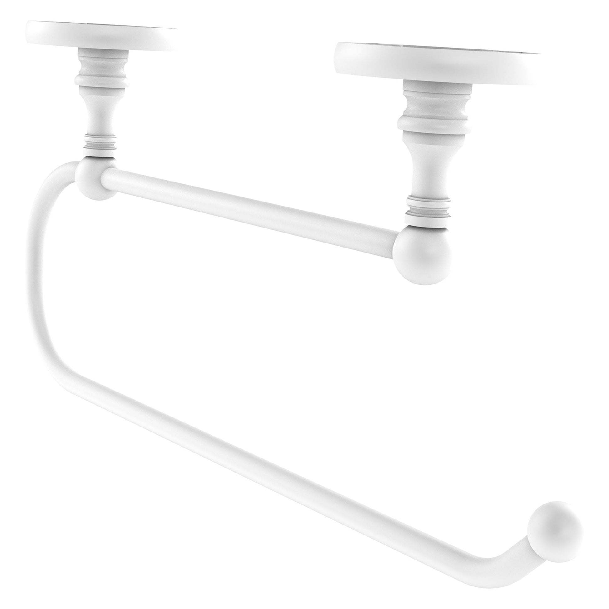 Allied Brass Prestige Skyline 15" x 2.5" Matte White Solid Brass Under Cabinet Paper Towel Holder