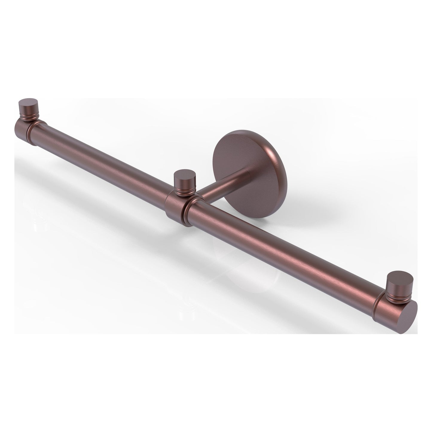 Allied Brass Prestige Skyline 15" x 3.5" Antique Copper Solid Brass 2-Arm Guest Towel Holder