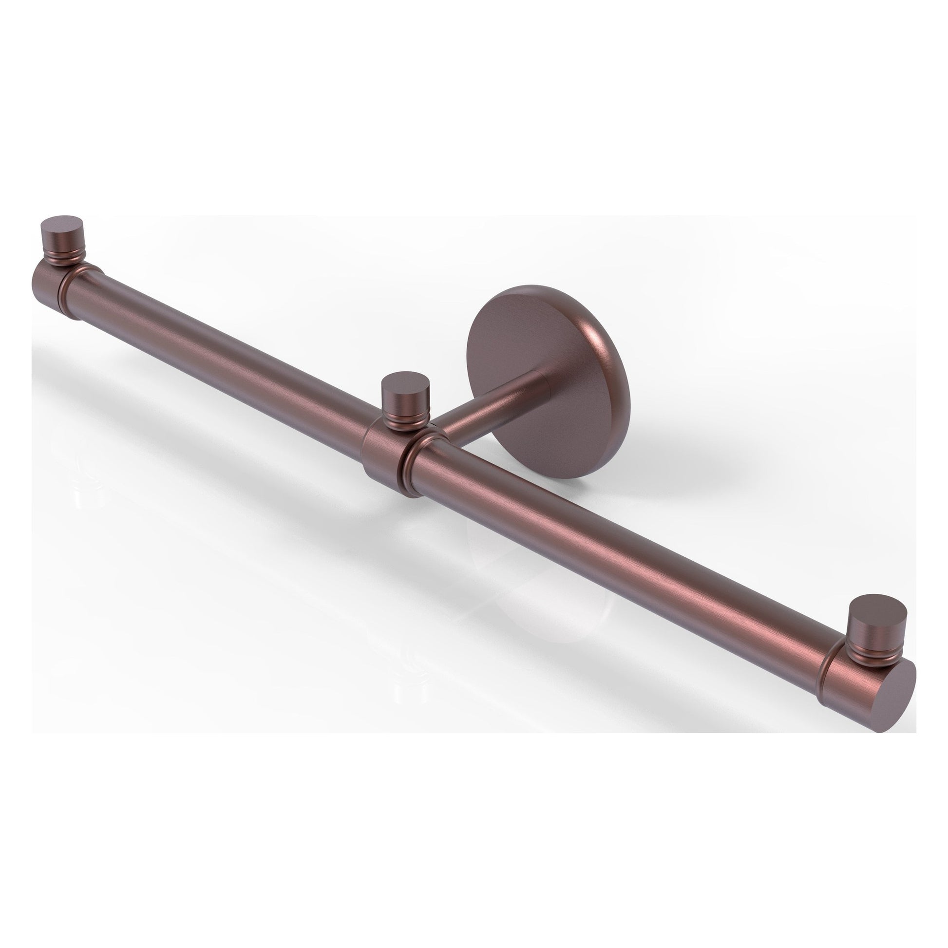 Allied Brass Prestige Skyline 15" x 3.5" Antique Copper Solid Brass 2-Arm Guest Towel Holder