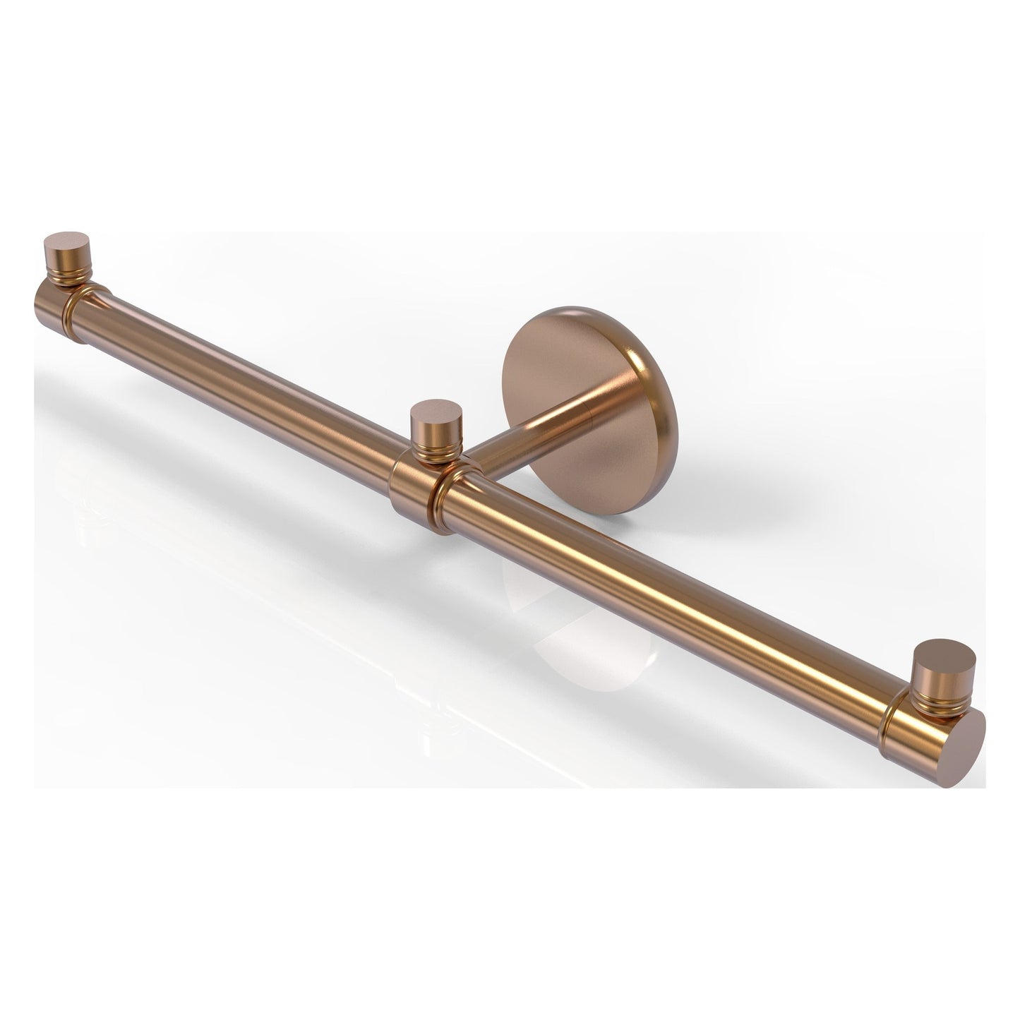 Allied Brass Prestige Skyline 15" x 3.5" Brushed Bronze Solid Brass 2-Arm Guest Towel Holder