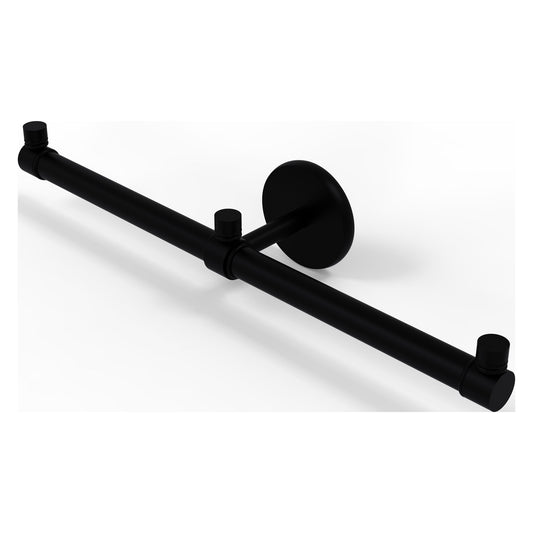Allied Brass Prestige Skyline 15" x 3.5" Matte Black Solid Brass 2-Arm Guest Towel Holder
