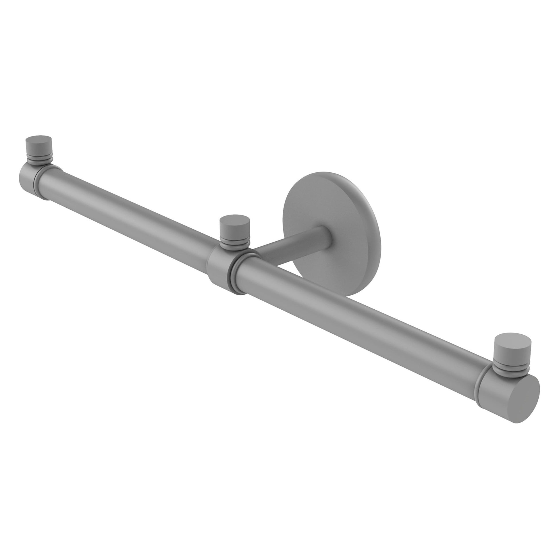 Allied Brass Prestige Skyline 15" x 3.5" Matte Gray Solid Brass 2-Arm Guest Towel Holder