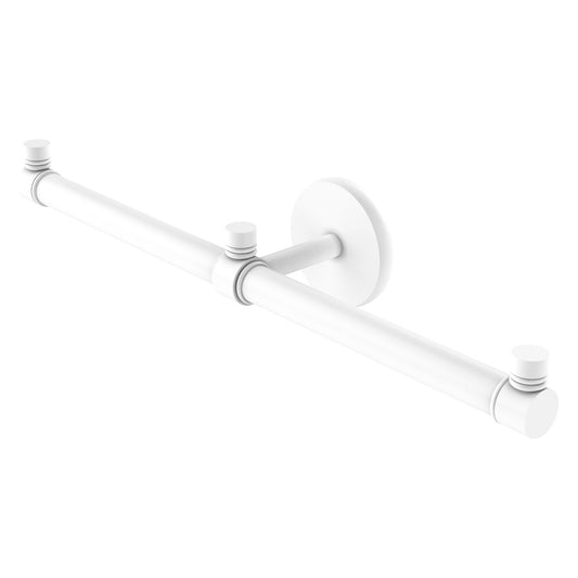 Allied Brass Prestige Skyline 15" x 3.5" Matte White Solid Brass 2-Arm Guest Towel Holder