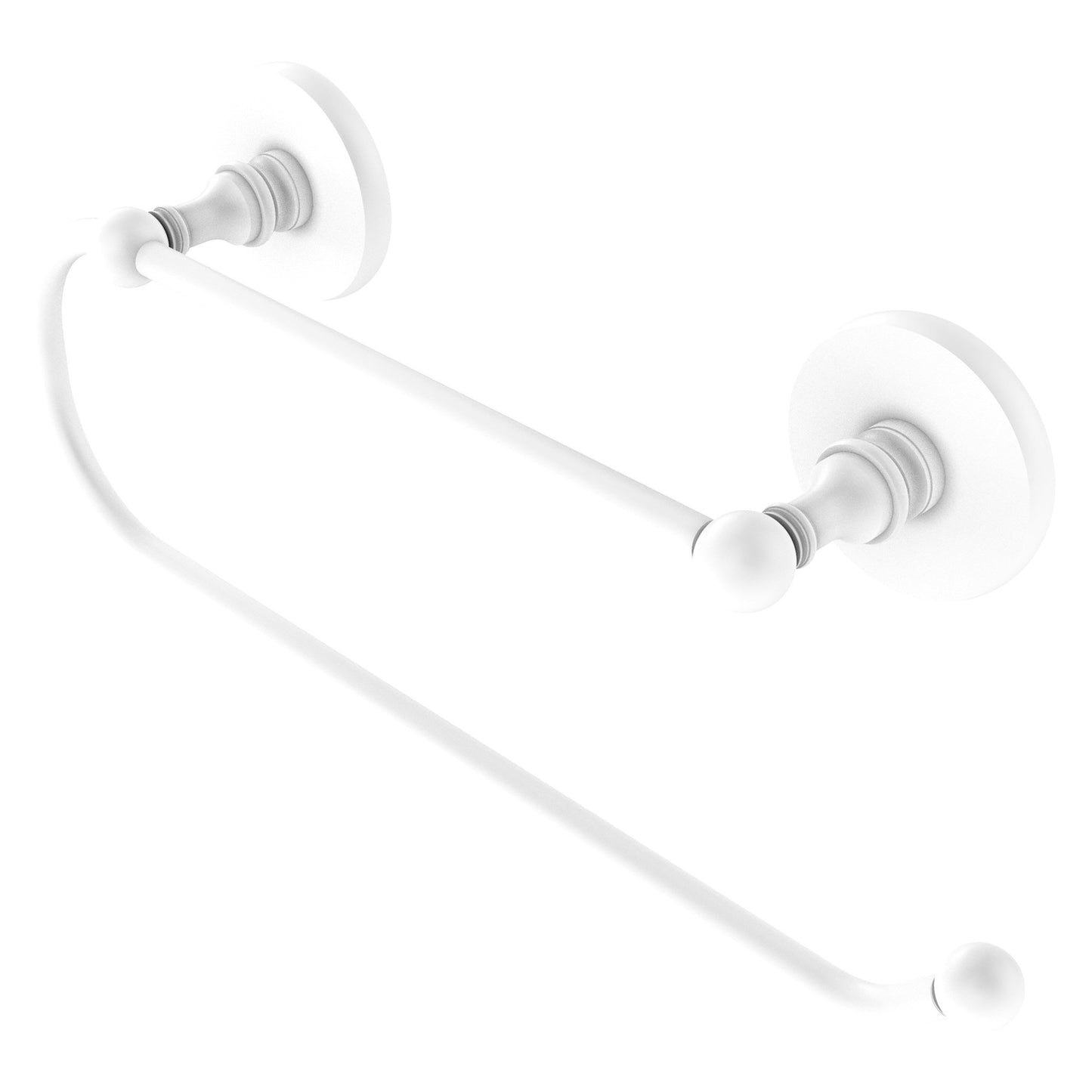 Allied Brass Prestige Skyline 15" x 3.5" Matte White Solid Brass Wall-Mounted Paper Towel Holder