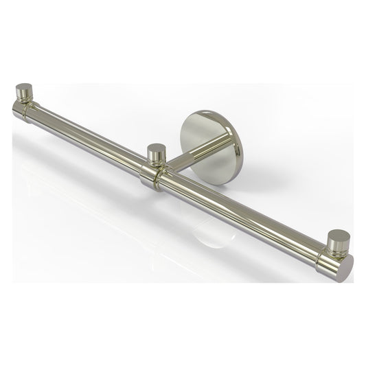 Allied Brass Prestige Skyline 15" x 3.5" Polished Nickel Solid Brass 2-Arm Guest Towel Holder